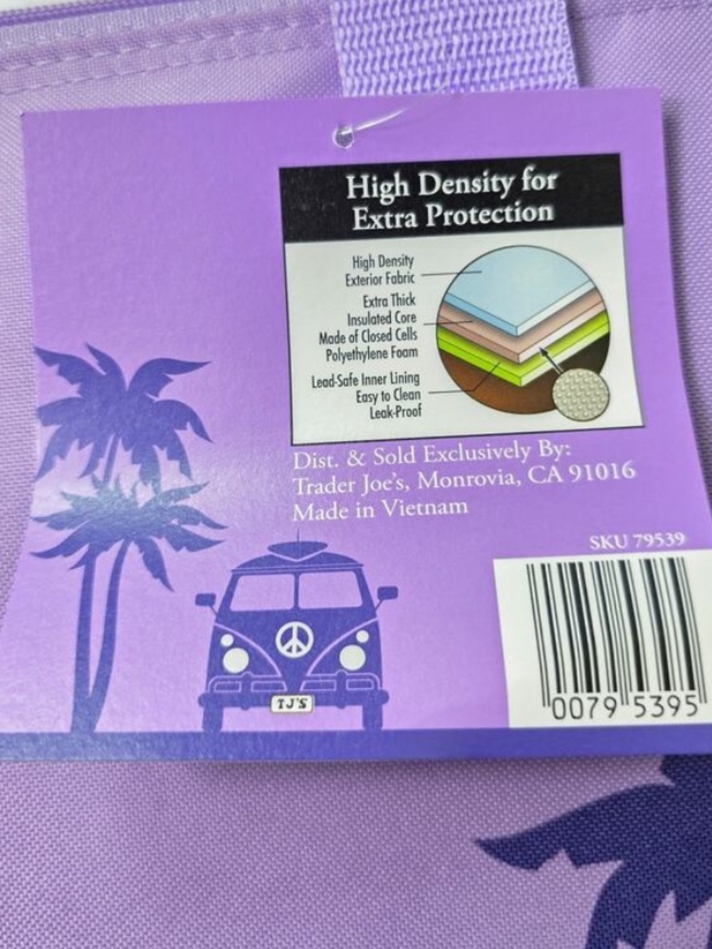 Trader Joe's Lavender Graphic Insulated Bag - Picture 6 of 7